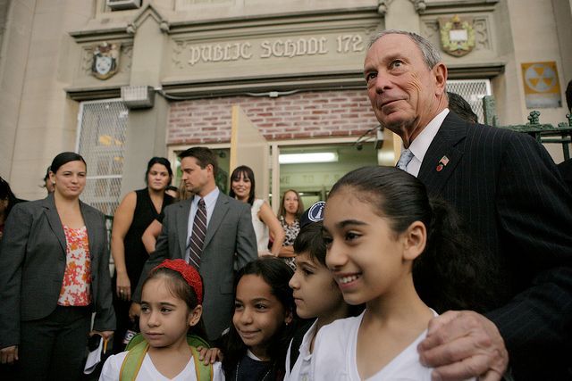 "Nice and boney," Bloomberg appears to be thinking in this 2010 photo